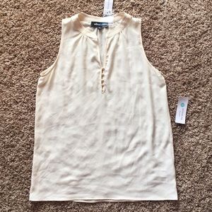 NWT Cream Alice Blue Pearl Button Blouse